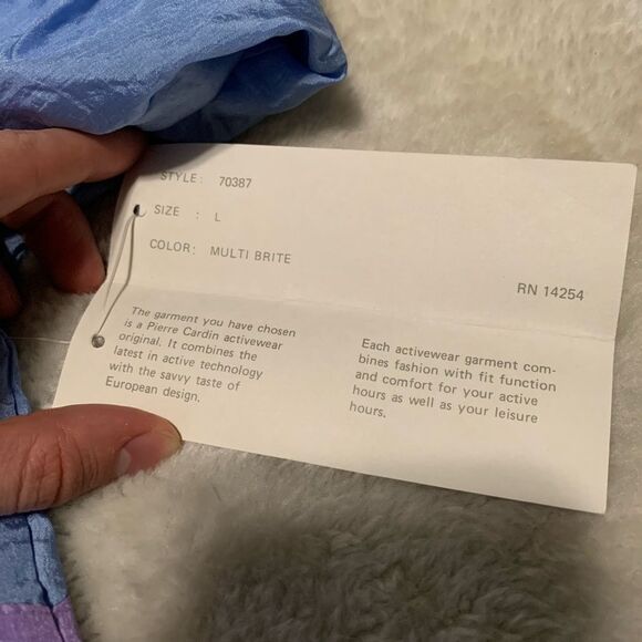 New Pierre Cardin Mens Multi Brute VTG Windbreaker Full Zip Jacket Size Large - Picture 4 of 8